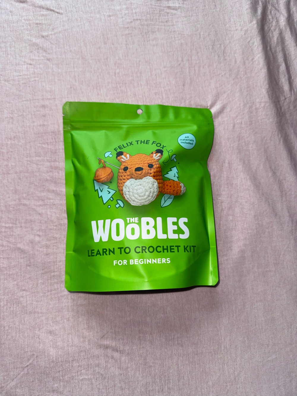 The Woobles - The Woobles Felix the Fox Crochet Kit in Green